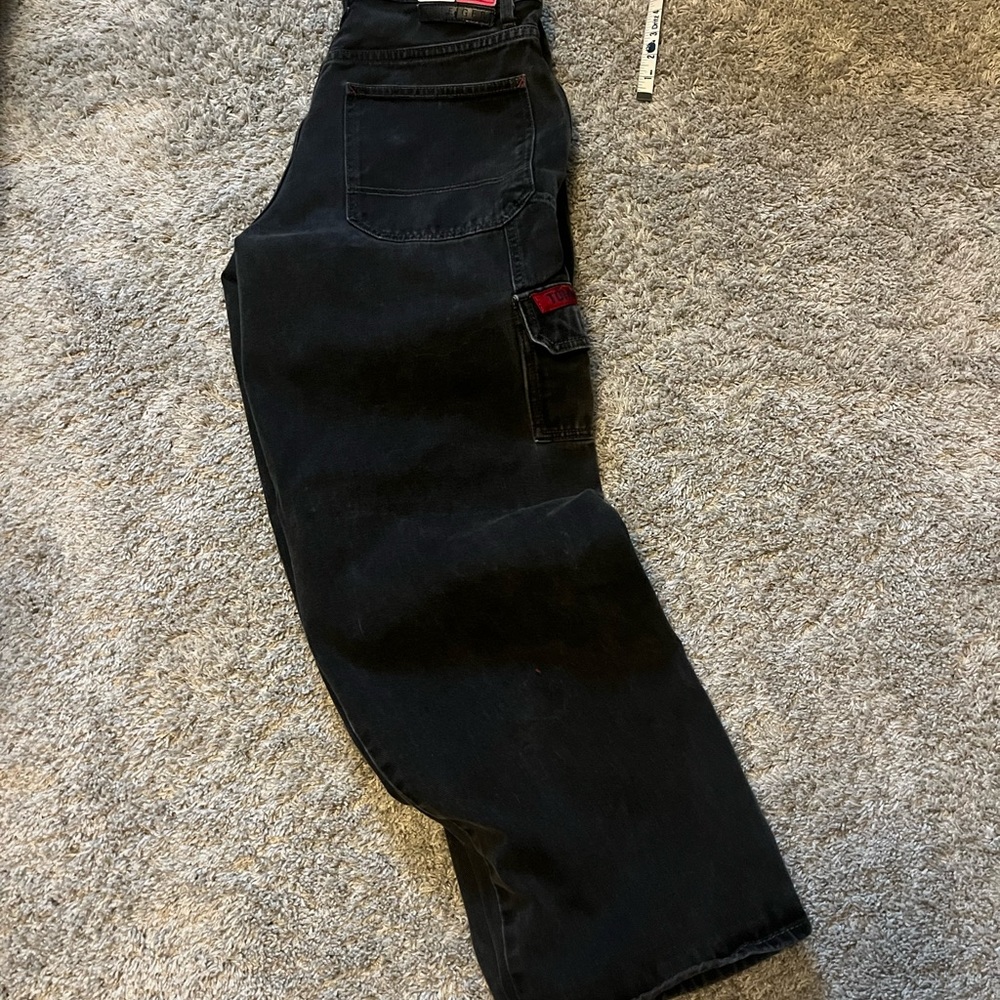 Vintage Tommy Hilfiger Freedom Jeans Men's Size 33x32 Black Relaxed Baggy *